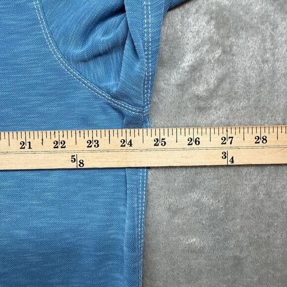 Tommy Bahama Shirt Men’s XL Blue Henley Long Sleeve Polo Paradiso Cove Tencel - Picture 8 of 9